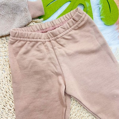  Conj. Casaco Cachorrinho e Calça de Moletom - Marrom